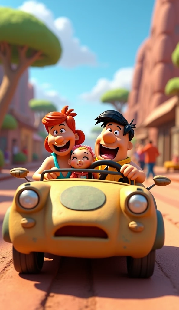 create a 3D movie poster inspired by Disney Pixar. The scene should be in Pixar's signature digital art style, with a cartoon image that is a sign saying Ateliê Jane Passos.