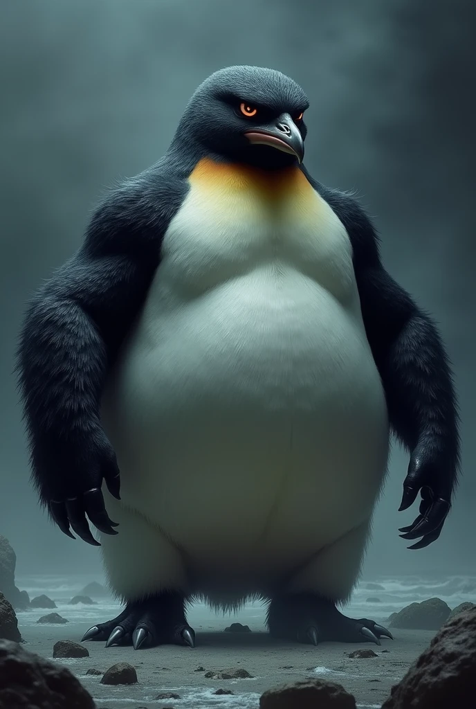 Penguin, muscular, ultra detailed, cinematic focus