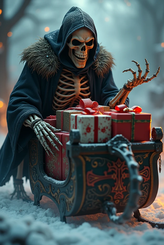 (mimic,metal treasure chest,suspicious,At first glance, it looks like a normal treasure chest, but there are torn clothes sticking out and blood stains.),(Please express the mimic in vivid colors.,rich colors,colorful,Brightly colored,metallic luster,Bloodstains are expressed in black and red,creepy color scheme),Intricate details,artwork,rendering,(masterpiece:1.3),(highest quality:1.4),(Super detailed:1.5),High resolution,Very detailed,unity 8k wallpaper,create an artistic background,White shadows of vengeful spirits twitching in fear,The vengeful spirits are crying and crying black tears.,hell,demon world,black mist,splash blood,decadently,fear,scream,(highest quality:1.4),(Super detailed:1.5),High resolution,Very detailed,unity 8k wallpaper,Decadent