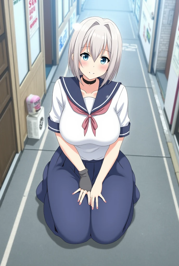 (MSFW:1.7), (realistic, photo realistic:1.2), ((highest quality)), move the center of gravity backwards, white shirt, white skirt, red jacket, pretty embarrassing, (Panty shot:1.3), (pull up the skirt:1.3), (sitting on ground:1.4), (Spread pussy:2.0), put the heel on the ground, spread your legs a little, squat with your knees up, Attach your ass to the ground, black penny loafers, beautiful face details, real human skin, gentle expression, Front view, angle from below, realistic, photorealistic, cute, short skirt, squat deep on school grounds, cute school girl, whole body, Smile, natural smile, charming smile, enchanting smile, (looking at the viewer:1.2), From before, from below, creampie, pov torso grab, (sex:1.2)