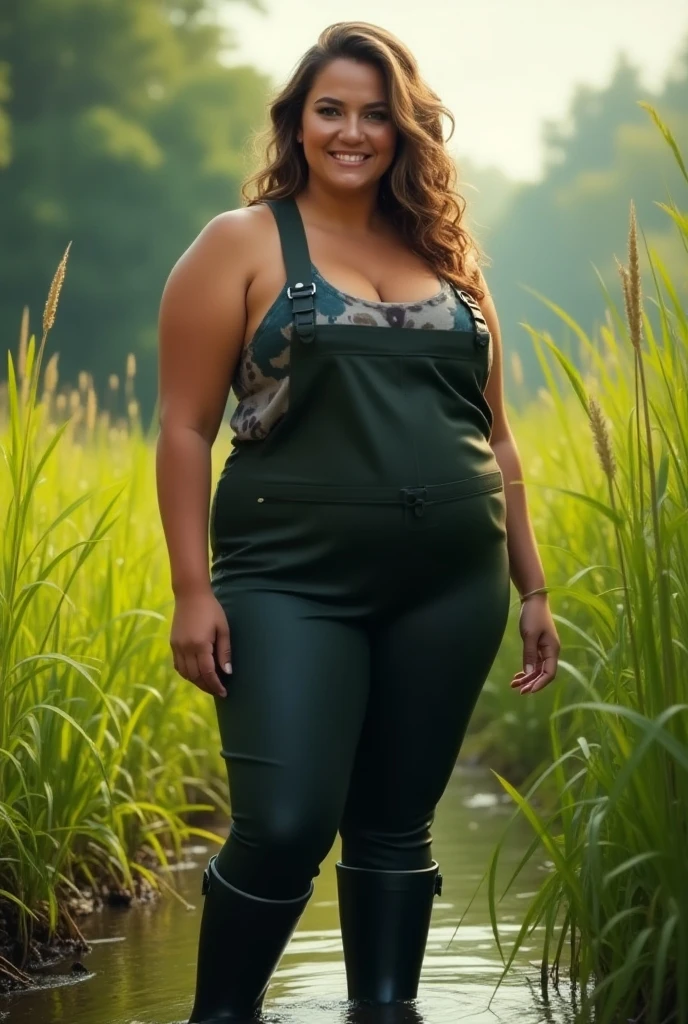 1 malay-Indonesia girl, modern plain hijab, shy, medium portrait, watery eyes, wearing dark green kebaya, ((big breasts)), black bokeh background, well-proportioned body,, chubby massive thighs, full body pose, wearing a necklace , wearing 10 bracelet , wearing a sneaker , very short thight pants