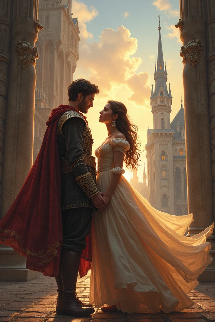 King david staring at a beautiful woman form his castle balcony