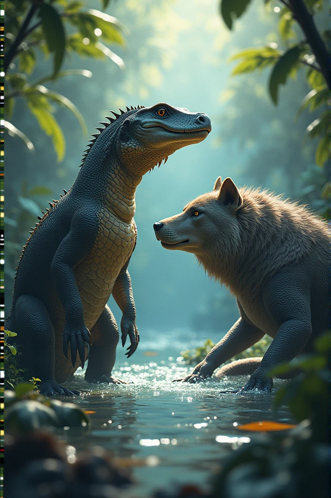 Lizard and wolf