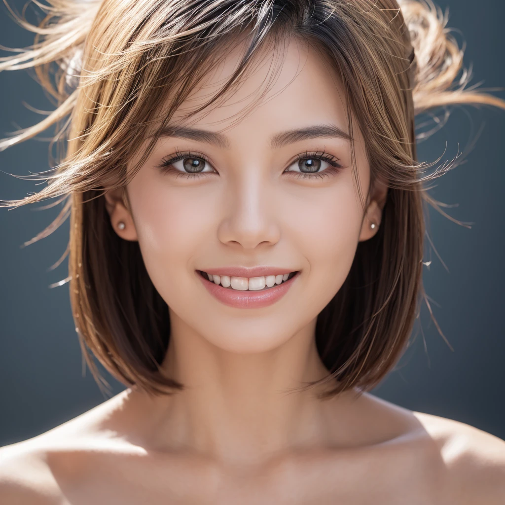 ((Top Quality, 8k, Masterpiece: 1.3)), 1 girl, Czech, Caucasian, Beautiful woman with slender abs: 1.3, (Highlight haircut, Breast A-cup: 1.2), Black see-through: 1.1, Ultra detailed face, detailed eyes, double eyelids,(((nudity:1.3))), on street, smile, black hair, cowboy shot
