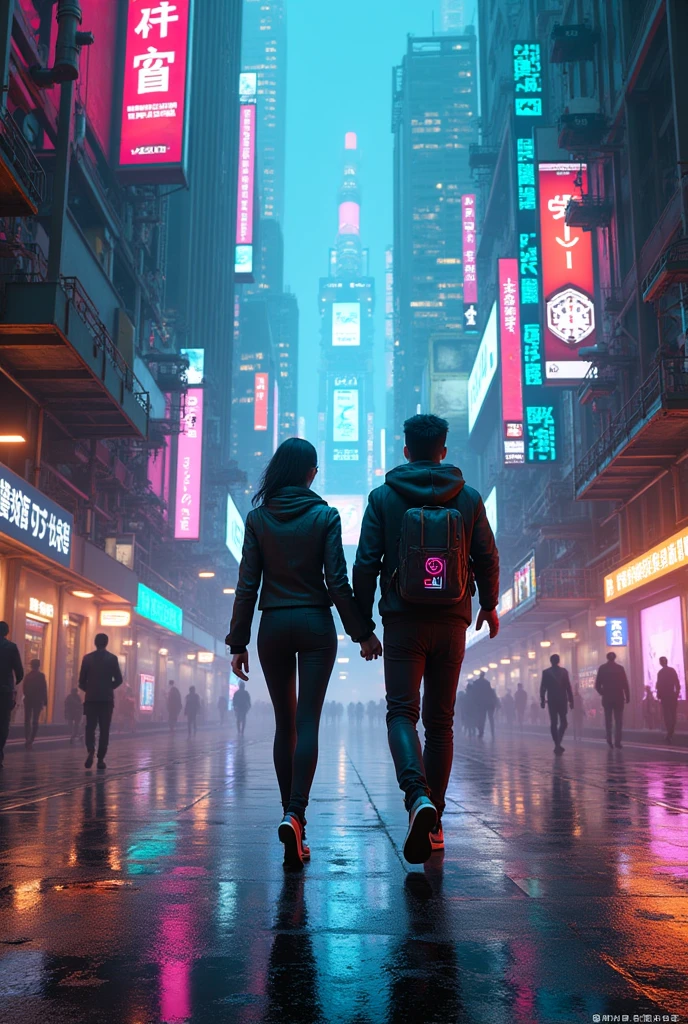 cyberpunk city, chic buildings, metallic, technology, 64k, very high definition, richness of detail, homeless people, contrast between technological wealth and human poverty, machines with sophisticated and high-tech finishes, humans in ragged clothes --auto