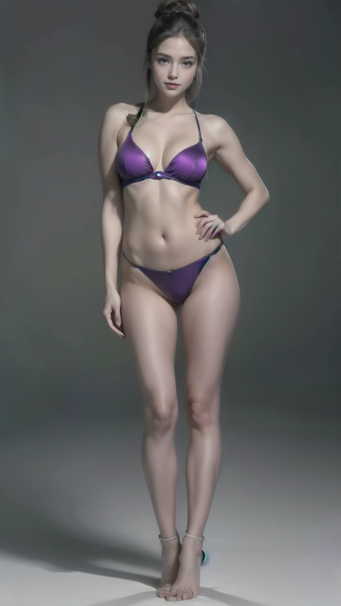   best quality ,  ultra-detailed , Sailor Moon, aausagi, double bun, twintails, style,  full body . fashion clothes, chic. happy,  smiling, [long hair hair]:1.8), (full body:1.8), (upper body up:0.3), (hyper realistic:1.4), (realistic:1.3), (best quality real texture skin), Detailed eyes, detailed face, PERSEPHONE, persephone, (SFW:1.5) Hyperrealistic, LESS saggy breasts, (SMALL BREASTS:1.5), (HUGE LEGS:1.5), (LESS THIGHS:1.5),  perfect legs,  perfect legs, pernas added, pernas added e perfeitas,  shapely legs, toned thighs, pernas added, Smooth thighs. ( erotic pose :1.5), (thick eyebrows:1.2), (big purple eyes:1.2), ( eyes:1.4), ( High resolution eyes :1.1), ( ultra detailed skin texture:1.4), (Beautiful toned body:1.1),  cameltoe