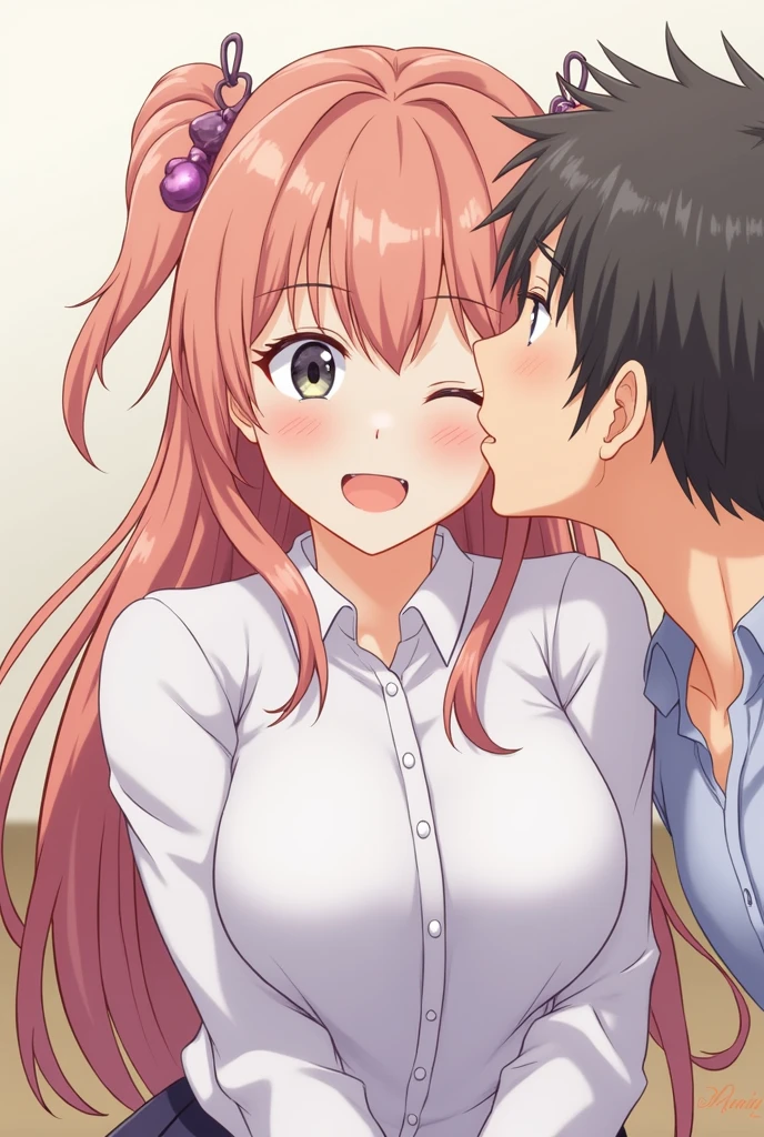 NSFW,sex,1boy in,slender,(((1girl,1boy,sex,back,vaginal))),Kyoto Animation,highest quality, High resolution, unity 8k wallpaper, (shape:0.8), (detailed and beautiful eye:1.6), highly detailed face, perfect lighting, Detailed CG, (perfect hands, perfect anatomy),masterpiece,High resolution,perfect anatomy,anime key visual,detailed and beautiful eye,highest quality,unity 8k wallpaper,super dense skin,white skin,highest quality, masterpiece, {your chin_Kumiko_sound euphonium:1.15}, Brown_hair, short_hair, Brown_eye, blush, front hair, closed_mouth , embarrassing,(((white lace bra,white lace panties))),on a train seat , looking at the viewer,