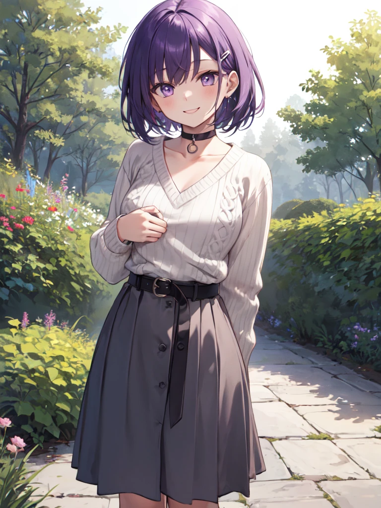 (((magical girl))),(depth of field), best quality,cute,tights,ribbon,ghost girl,(blue skin),smile,open mouth,((girl)),dress, tights, ribbon, cute, loafers, masterpiece, best quality, dark skirt,