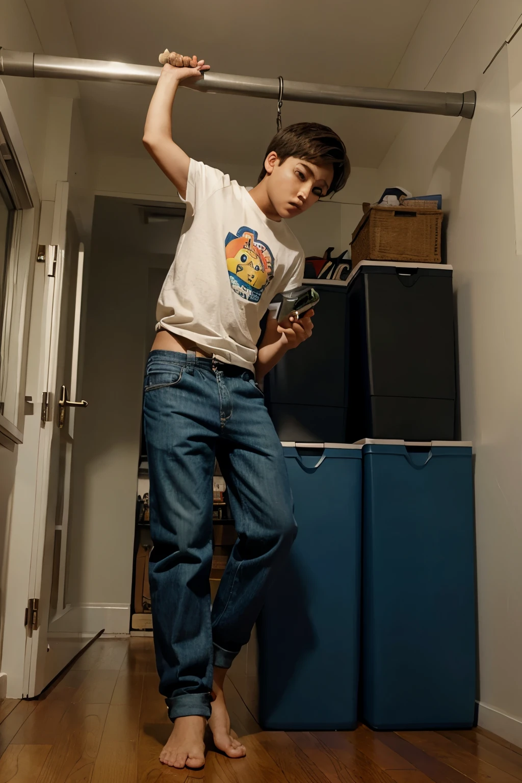 16-year-old boy, blowing up big balloons, playing with big balloons, wearing speedos, shirtless, abs, thin body, slim body, skinny body, handsome, young boy, youthful, boyish, cute, black military sunglasses, rayban aviators, photography, realistic, big balloons, big balloons, indoor soft lighting