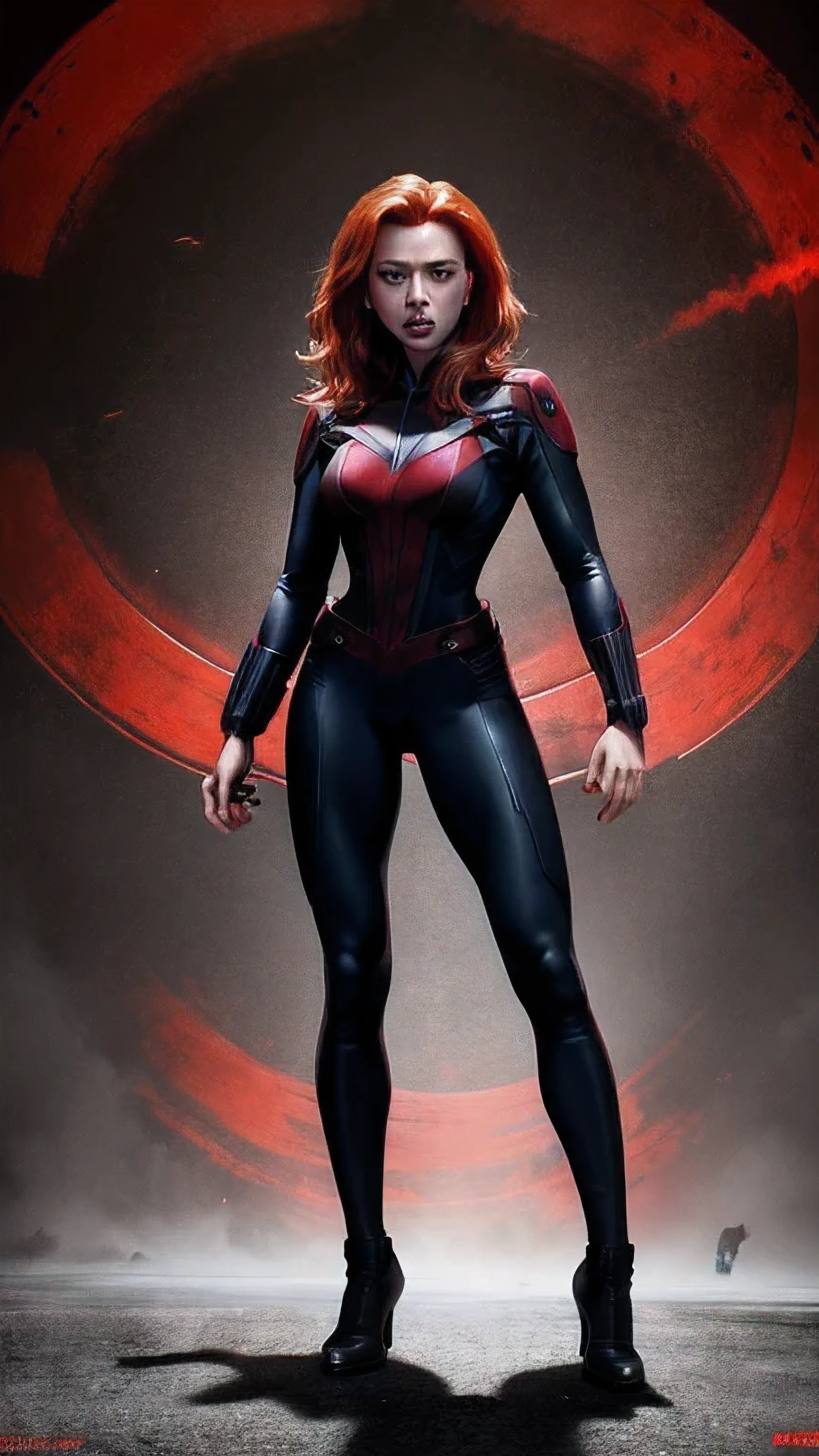 Scarlett Johansson as Black widow, full body