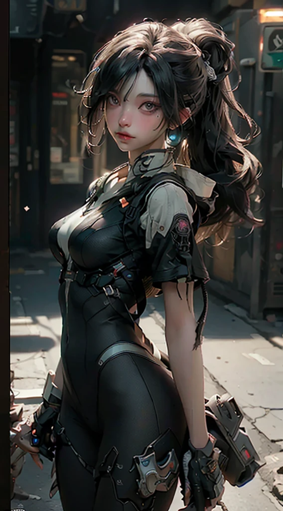 Cute Asian Cyberpunk Female Anime, Invisible cyberpunk hairstyle, Dynamic poses, Elegant Posture, Vibrant colors, Concept art by Carne Griffiths and Wadim Kashin, Cyberpunk Background, Abstract Beauty, Almost perfect, pure forms, Golden Ratio, Minimalism, concept art, Intricate details, 8k post production, high resolution, Super Detail, Popular on artstation, Clear focus, Studio Photos, Intricate details, Very detailed, author：Greg Rutkowski