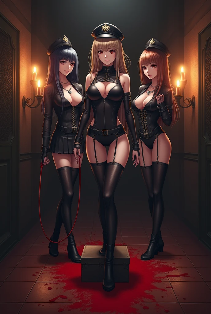 masterpiece, 最high quality, High resolution,  Final Fantasy 7、Tifa Lockhart、Black torn clothes 、Black ripped pantyhose、Dark church at night、sexy、Wearing a mini skirt、Thin legs、Big Breasts、Slim figure、high quality　CG Tone、Torn black panties、Surrounded by sadistic women、Sitting in a chair and being restrained、Black blindfold、While wriggling the body、trembling、A vibrator is roughly inserted into her genitals、Forceful spurt of clear fluid from the genitals、Apply a generous amount of clear lotion、Intense orgasm moment、panting loudly、Please open your mouth wide、黒いsexyな服、panic、A moment of intense ecstasy、Black long hair、Being Rowdy、The whole body is slimy