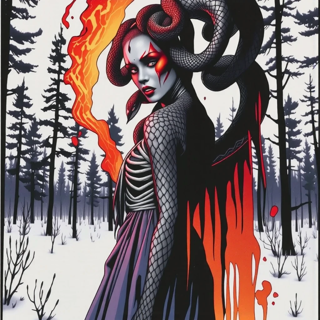 ((best quality image)), ((horror fantasy masterpiece)), (hyper detailed),alluring features((best quality dramatic lighting)), ((shockingly morbid masterpeice ))
A beautiful woman with visible inner anatomic writhing spiraling out of body and brain, striking facial  features, jarring expression, grotesquely beutiful image, stark, demonic possesion beneath the surface, phobia, Nightmare inducing, gorey,hyperstylized horror-fantasy ,hyper exaggerated features, lucid atmospheric terror, fingering her female genitalia abaritions with  tongue slinking elongated entering her butt and genatalia, ghastly and perverse image, phantoms cunnilingus, harrowing, Unsettling, gynecologic, Graphic,stunning hellscape, extreme, shockingly morbid