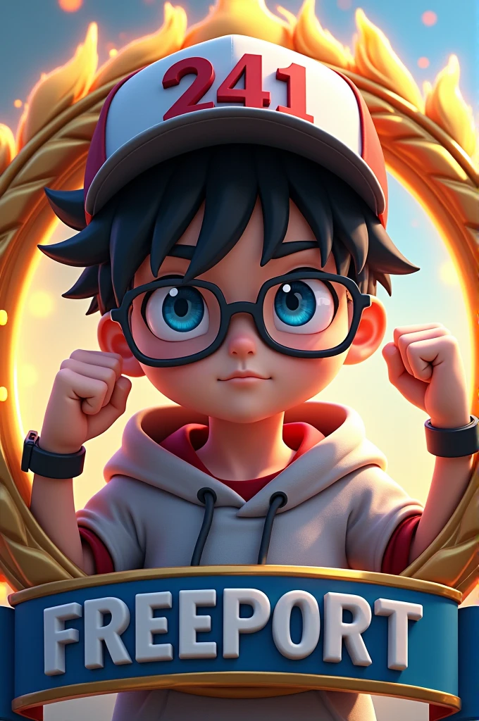 -yeld boith glasses, short black hair, surpenseful face, scared, wearing black hoodie, shooting magic with his hands that glow, Ben10 style in a magical setting with lights shining out of his hand