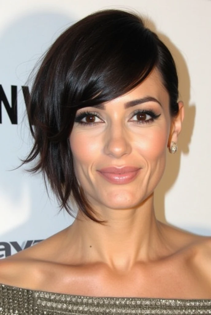 54ndr4bu110ck wearing backless gown on the red carpet, back shot, looking over shoulder to camera, teeth, smile, short brown hair, <lora:Sandra_Bullock_PMv1b_Lora:1.3>,, high quality photography, 3 point lighting, flash with softbox, 4k, Canon EOS R3, hdr, smooth, sharp focus, high resolution, award winning photo, 80mm, f2.8, bokeh, ((Glamour Shot)), detailed skin texture, (blush:0.5), (goosebumps:0.5), subsurface scattering