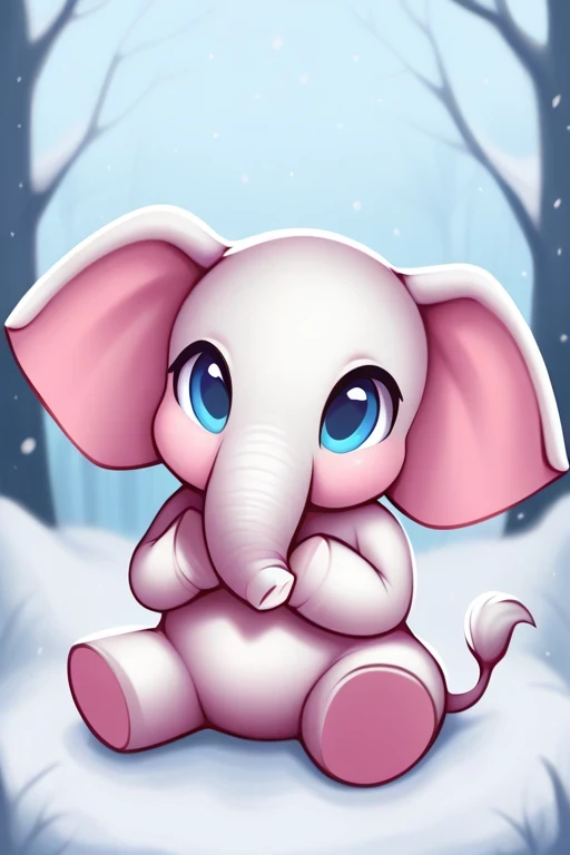 baby furry animals (winter) elephant