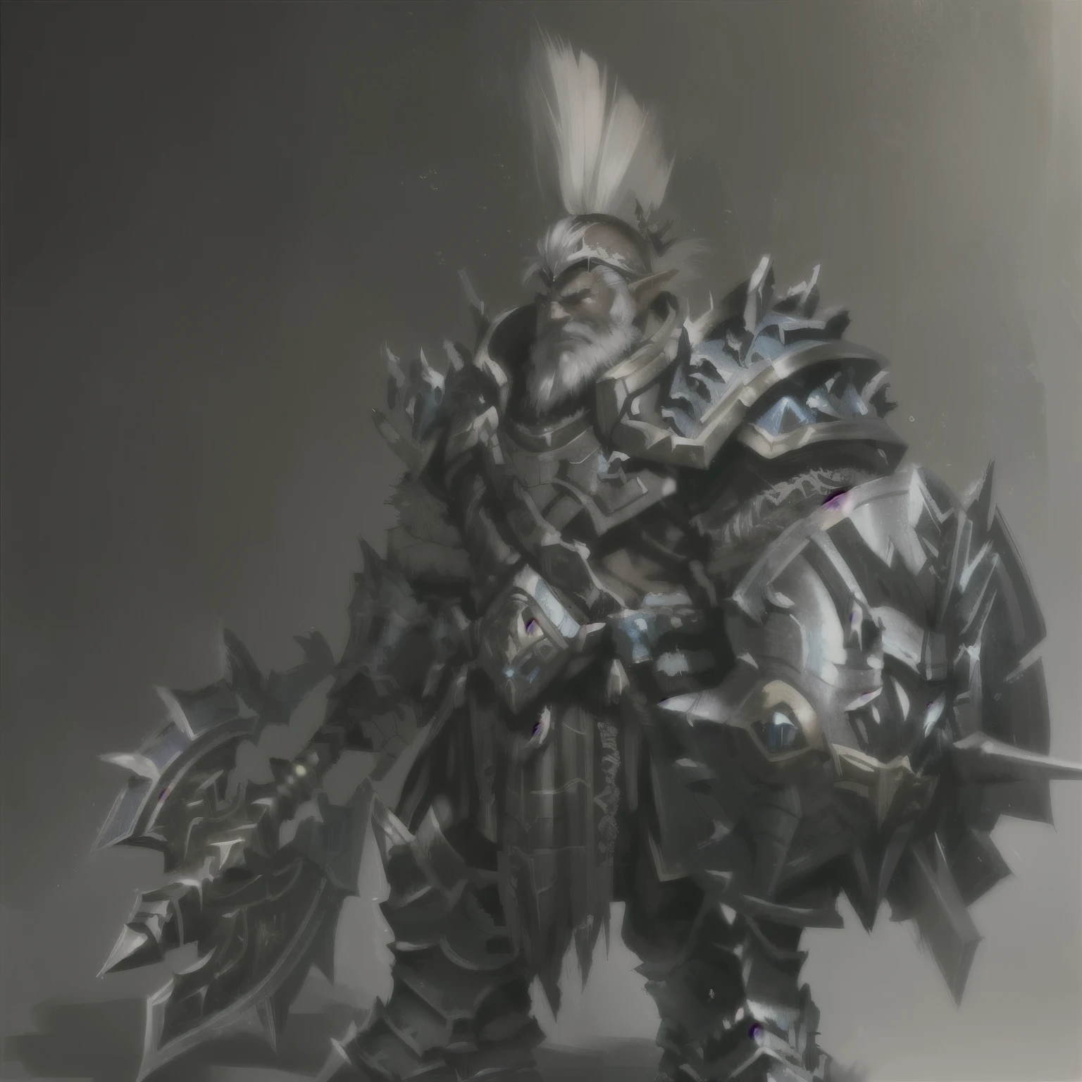 a close up of a man with a sword and armor, barbarian class, epic fantasy character art, portrait of a dwarf warrior, concept art of a warrior, dnd dwarf, orc warrior, heavy fantasy armor, warcraft character, world of warcraft concept art, armored warrior, blizzard game concept art, warhammer fantasy art, fantasy warrior in full armor