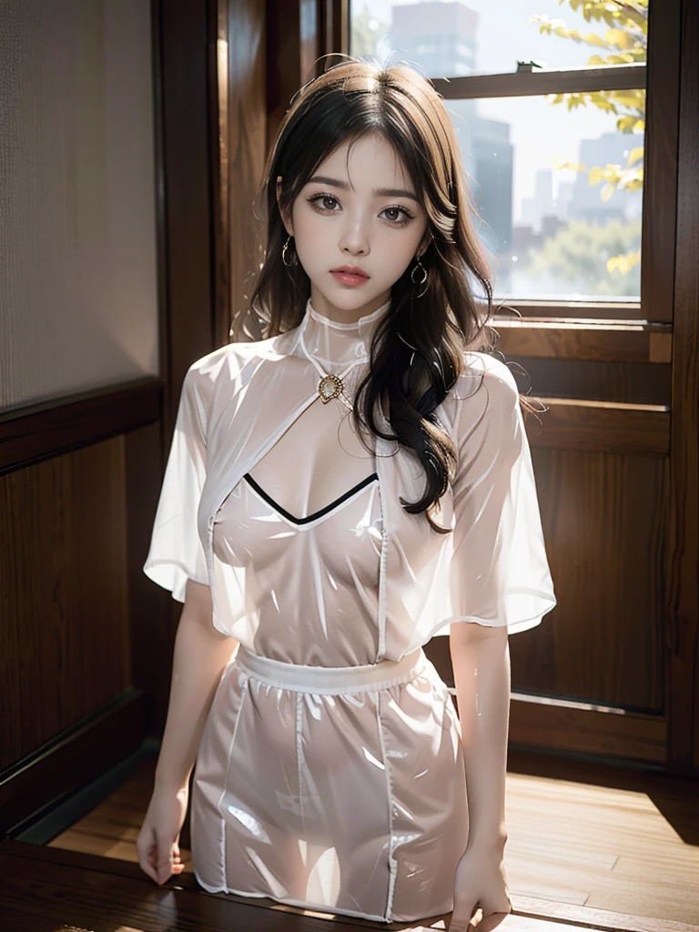 ((best quality)), ((masterpiece)), (detailed), perfect face naked, young woman, korea, big bust, perfect body, White skin, sexy expression, paradise