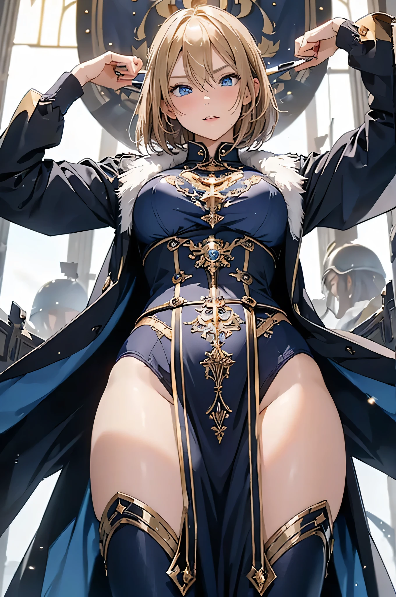 Arad woman in dress sitting on windowsill, cute anime waifu in a nice dress, trending on cgstation, 8K high quality detailed art, anime barbie in white stockings, highly detailed exquisite fanart, Extremely detailed Artgerm, the anime girl is crouching, flowing magical robe, beautiful and seductive anime woman, WLOP and Sakimichan