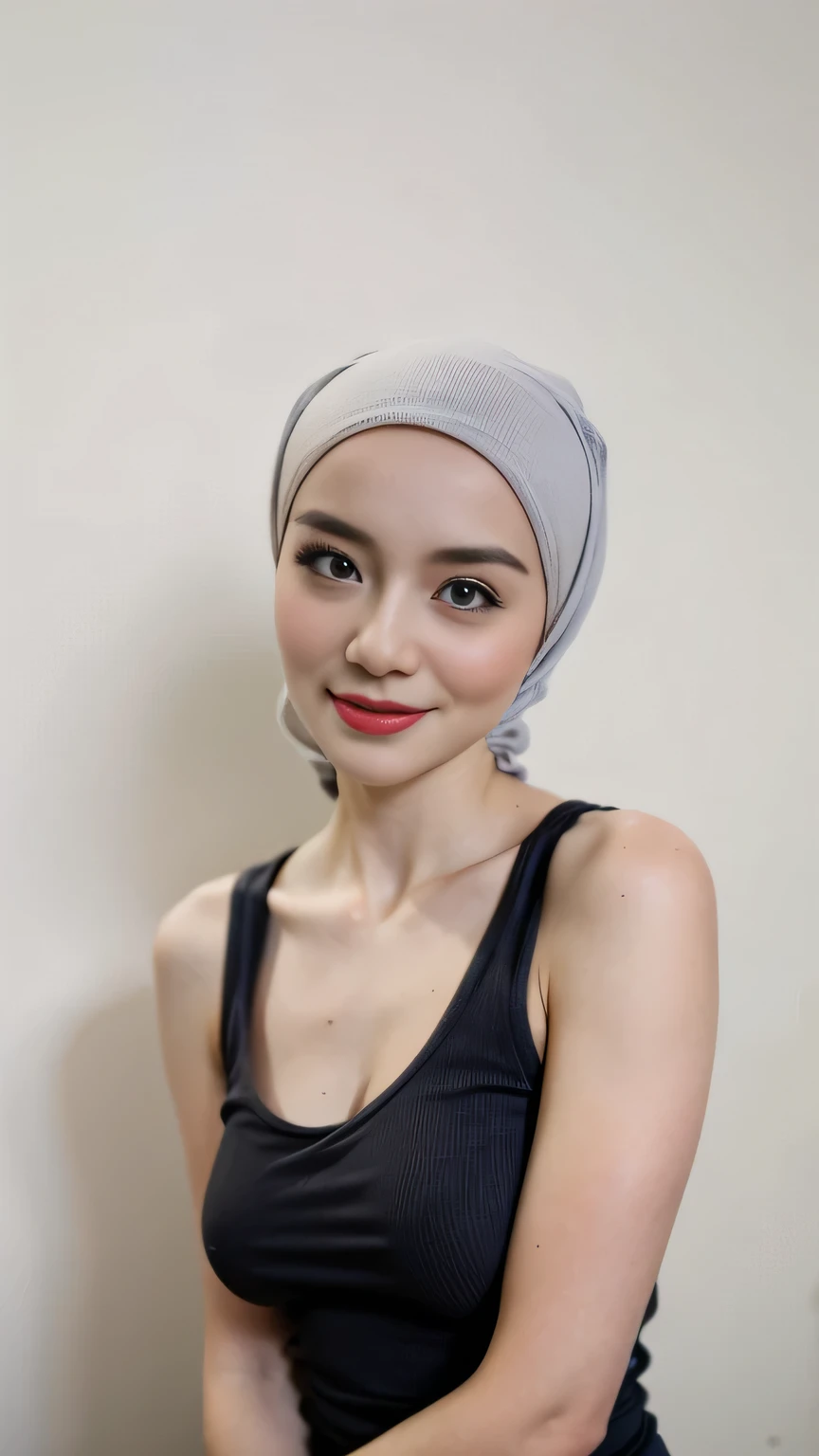 Very cute like a baby face, ((Stylish Hijab)), adorable, 1 girl, 10 years old, baby face, shy, half body portrait,smile, (face details: 1), (eye details: 1), ((round large breasts, cleavage)). Cute posed. proportional body. Ultra High Res. realistic: 1.4, UHD