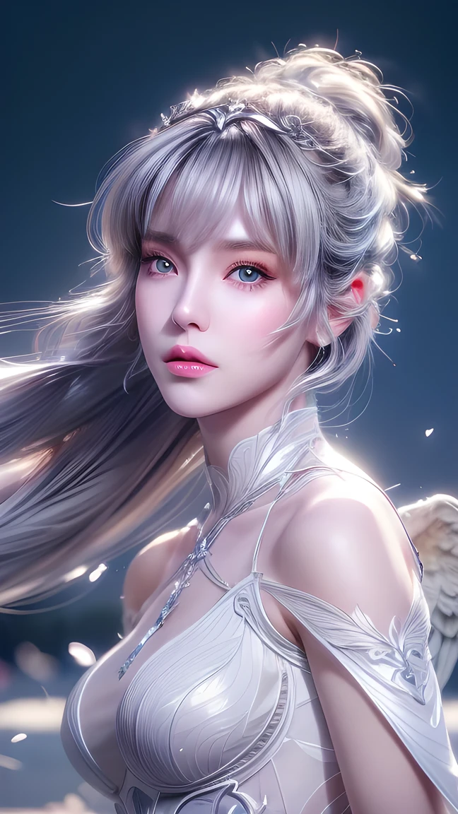 Close-up of a woman in a white dress with wings, full body angel, futuristic robot angel, wonderful angel wings, angel knight gothic girl, angel in plastic armor, intricate costume designs, As a mysterious Valkyrie, The whole body is made of white feathers,, futuristic and fantastic, white wings, beautiful天使の羽, steampunk angel, beautifulサイボーグ天使の女の子, 優雅な翼のmasterpiece, .CGI:1.4),(8K RAW photo, highest quality, masterpiece:1.2) Super detailed official art,photorealistic:1.37, (extraordinary, Professional),masterpiece,highest quality,super detailed,High resolution,High resolution,4k,4k portrait,8k,8K portrait,Unity8k壁紙,Very detailed CG,realistic,RAW photo,real person,portrait photography,photorealistic,shiny skin,fine skin,(((Dynamic Angle Full Body
Dynamic Angle Wide Shot
Dynamic Angle Close-up
Dynamic Angle Upper Body
Dynamic angle from above
And dynamic angles from behind
And dynamic angles from below
))),{{{{Supermodel }}}},{{{{Photorealistic:1.4}}}}, beautiful, very detailed eyes and face, beautiful eyes, That's ridiculous, incredibly That's ridiculous, Super detailed, High resolution, very detailed, highest quality, masterpiece, figure, very detailed, CG, unified, 8k wallpaper, wonderful, small details, masterpiece, highest quality, very detailed CG unified 8k wallpaper, face light, movie lighting,surrealistic female portrait, magic light, 32K resolution, action pose, realistic photography, dynamic lighting, art station, volume lighting, very detailed face, Award, Shadow}}}}}}}