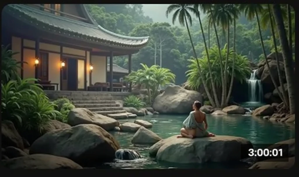 One girl, Looking at the audience, water, Pool, lake, shrine, Require