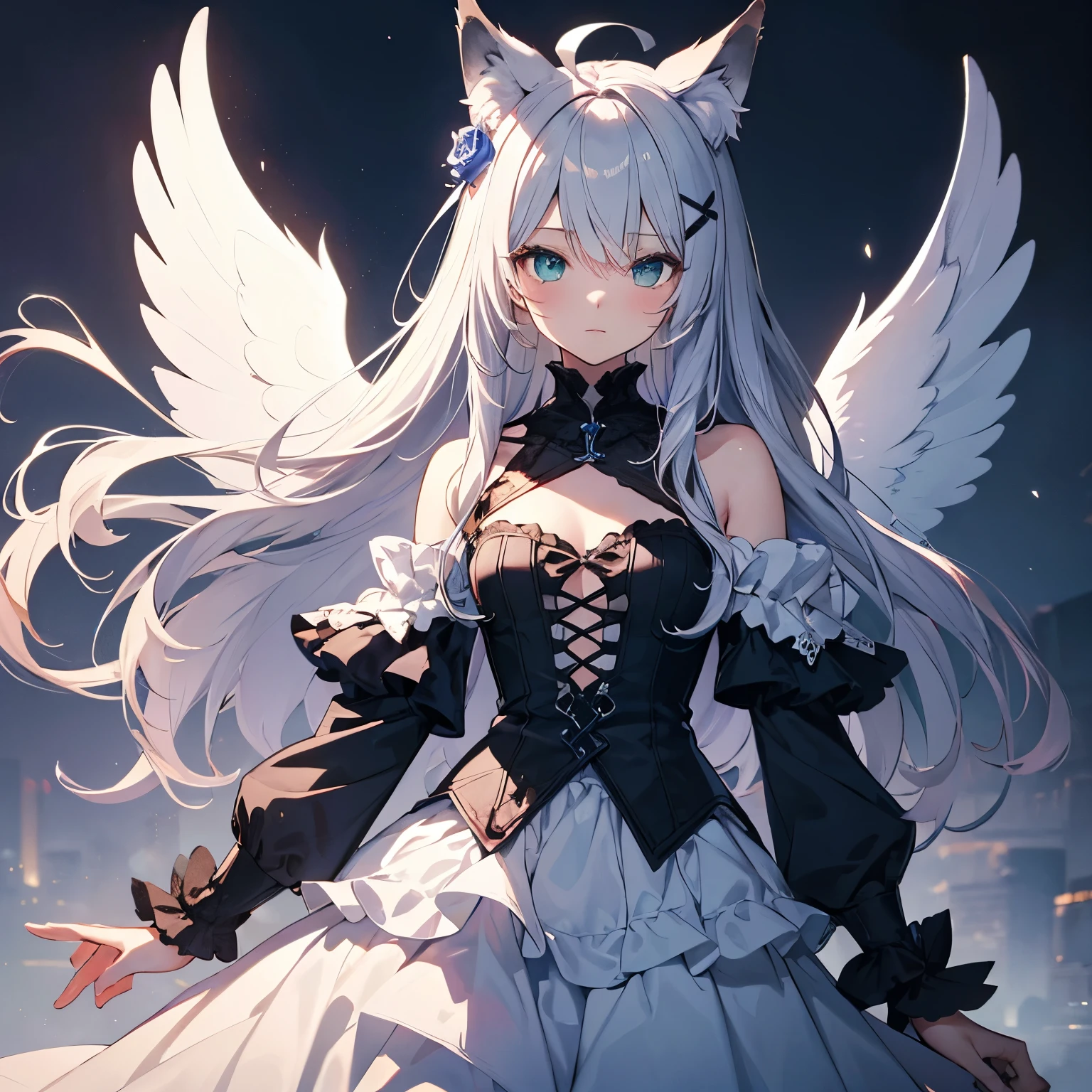Artistic AI Art Galaxy、one girl、dynamic pose、"A Noblewoman's Whimsical Adventure"
Imagine a beautiful, elegant noblewoman, dressed in a stunning gown with intricate lace and beadwork, standing in front of a glowing, ethereal portal. She looks curious and adventurous, with a hint of mischief in her eyes. The portal seems to be leading her to a fantastical world, full of magical creatures, ancient ruins, and hidden wonders. The atmosphere is dreamy and surreal, with soft, pastel colors and delicate lighting.