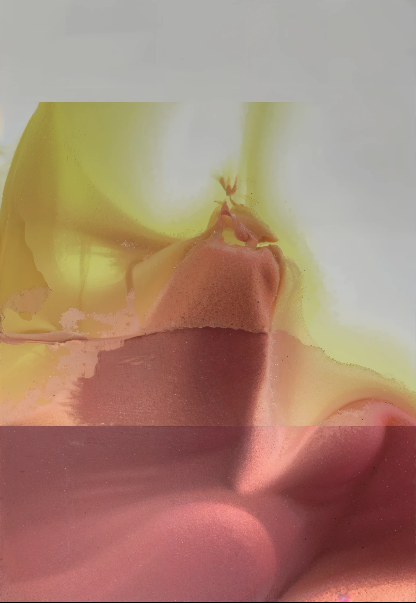 A hyper realistic anthropomorphic female wolf, low-angle shot, visibly huge stocky body
