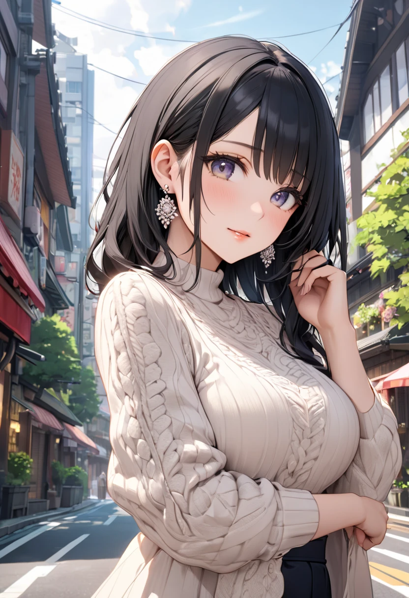 anegasaki nene、Shiny brown hair, short hair, (Beautiful brown eyes、Sparkling eyes, Fine grain)、smile、Ultra-detailed eyes、Highly detailed face, Highly detailed eyes,
Only one female, (Explore the city),Highest quality、masterpiece、High sensitivity、High resolution、Detailed Description、Slender women、Fur coat、In the middle of Manhattan、Arms crossed、walk、massive、
