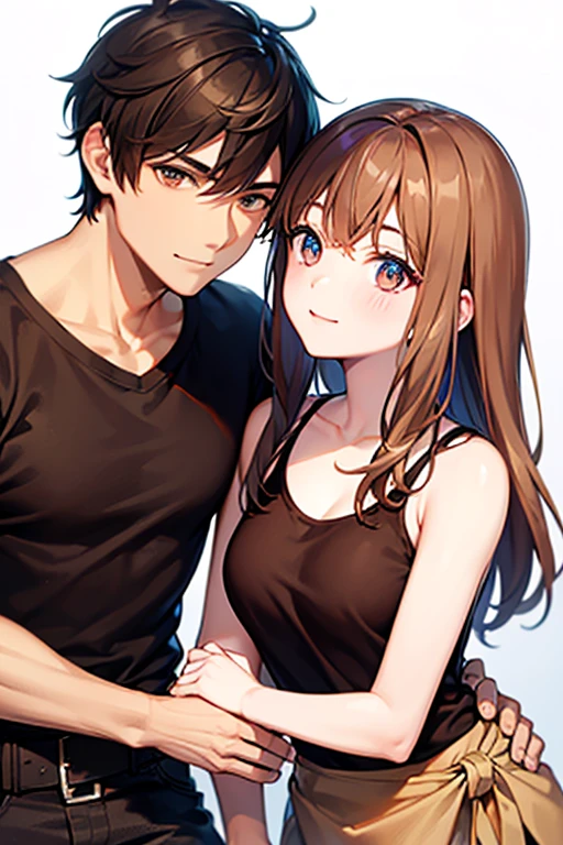 Couple avatar，anime big breast，Simple，sprout