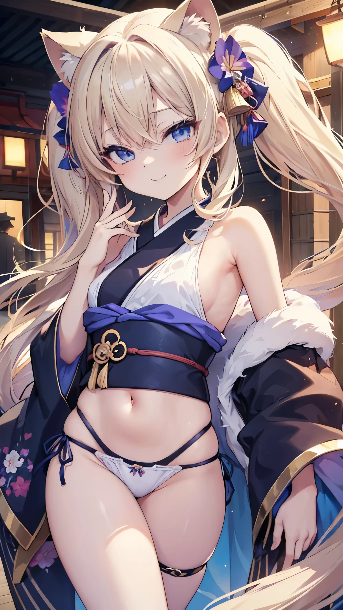 Highest quality, masterpiece, 4K, Highly detailed face, Highly detailed skin, Highly detailed wallpaper, Japanese anime, Second Dimension, Small face, Big Breasts, Normal body, Accurate body, Fine skin, Very beautiful cleavage, NSFW, whole body, One girl, Shy smile, Sweaty, Cosplay, , mini skirt, Look Back