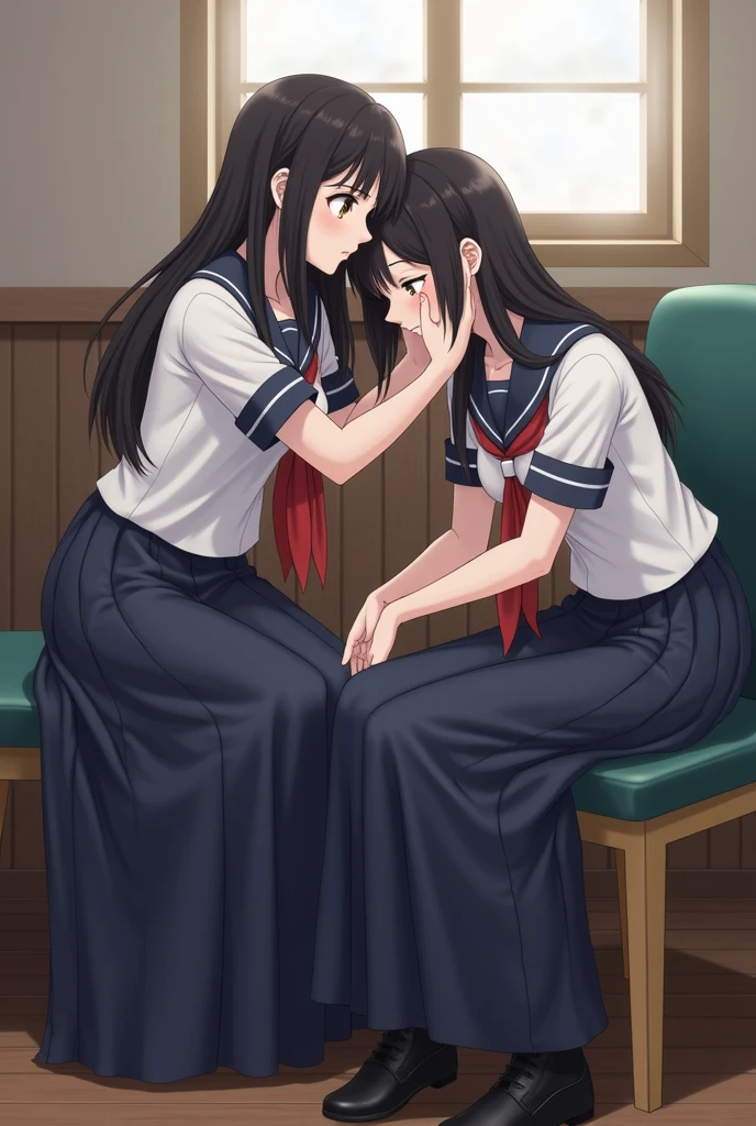 Catカフェ、cute、Cat、cute、twin tails、yuri couple、stick together、3×3