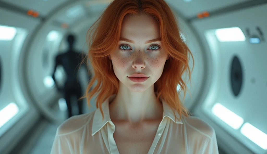 (2heads),RAW photo of Muirgheal MacCarrick with sweater, red hair, Photorealistic, Hyperrealistic, Hyperdetailed, low cut, detailed skin, soft lighting, subsurface scattering, realistic, heavy shadow, masterpiece, best quality, ultra realistic, 8k, golden ratio, Intricate, High Detail, film photography, soft focus