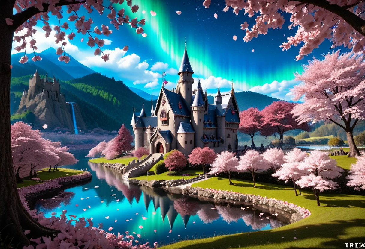 score_9, score_8_up, score_7_up, 3d, (Scenic Background, View of Hogwarts Castle, Surrounded by a lake, Cherry Blossom Trees, Falling Cherry Blossom Petals, aurora and stars fill the night sky: 1.3), extremely detailed, ray tracing, RTX, high saturation, high contrast, photon mapping, (sharp image), (best quality), (detailed background), (intricate details), hyper detailed, 16k, light and shadow on skin, vivid colors, (lowkeylights_v2), (Dark), (Low-Key)
