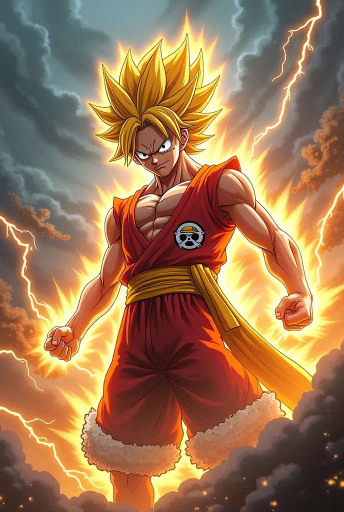 A Super Saiyan Zombie, In the middle of a zombie war, Gore, Blood, Blood Sparks, Horror, 12k