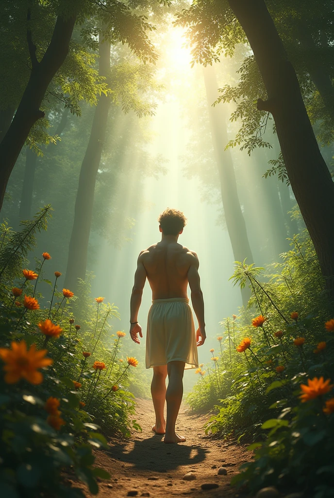 Logan Jensen, fit body, dressed in boxers and topless. (kneeling in the jungle in the dark surrounded by (many small candles)). Digital painting, artstation, concept art, soft focus, sharp, illustration.