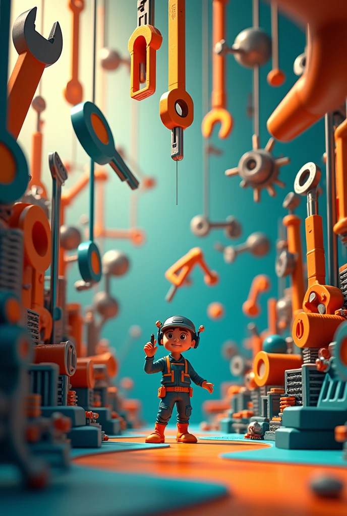 I am making YouTube thumbnail about engineering funny video give me best thumbnail background for my video on engineering topic don't include any man or any toy boy only instrument is hanging on behind