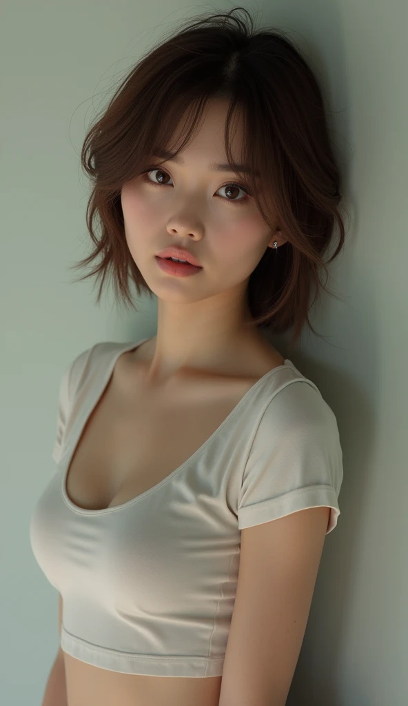 sexy woman, intense gaze, seductive expression, flawless complexion, mesmerizing eyes, luscious lips [sexy, attractive], voluminous hair, neatly styled, flowing locks [60:1.1/40:0.9], sultry attire, blue saree [sexy, eye-catching, vibrant], low-waist saree [figure-hugging, revealing], skin-tight blouse [revealing], detailed embroidery, pinned against the wall, intimate setting [passionate, romantic], soft lighting, shadows and highlights [atmospheric, dramatic], blush on cheeks [rosy, flushed], intense eyeliner [bold, exaggerated], bold lashes [long, voluminous], seductive lipstick [deep red, glossy], anticipation of a kiss, passionate atmosphere [intimacy, desire]. (best quality, highres, ultra-detailed, realistic:1.37), attractive woman, seductive pose, alluring expression, sexy saree, captivating gaze, intense blush, glamorous hair, pinned against wall, ready to kiss.