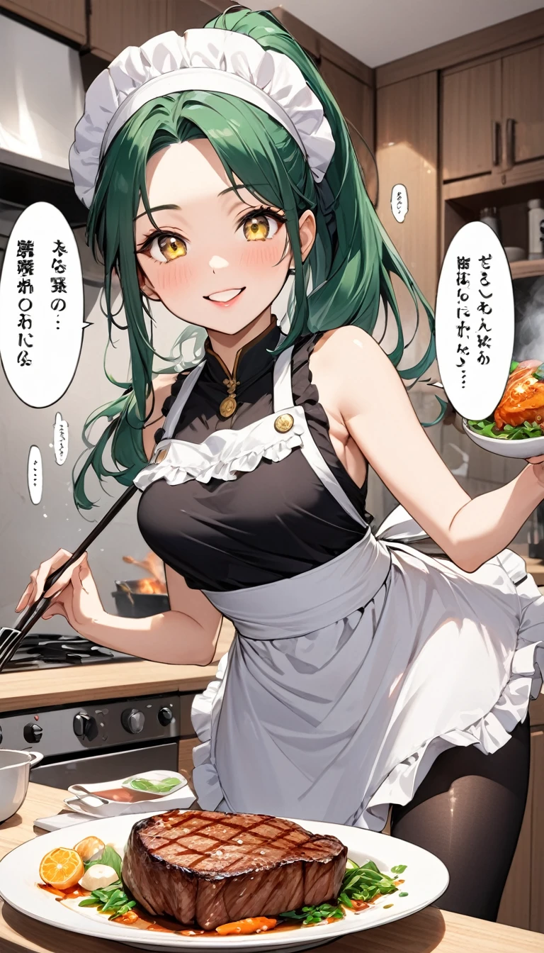 1girl, nsfw, ranka lee, green hair, red eyes, short hair, , empty eyes, large breasts, nipple, Walking, Cooking Classes, frozen, Wet, crying, Naked, (1girl) Blank look, Peeing, lactation, projectile lactation