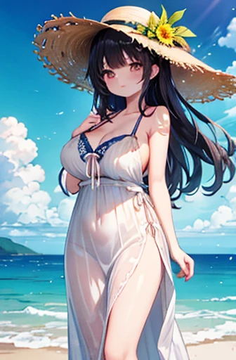 Black purple hair,Purple eyes,Carly,Adorable,age Girls,((See through the gorgeous see-through black dress)),High heels on your feet,Standing on the surface of the sea,Standing on the surface of the sea,whole body,Fingers and arms are not exposed,Background sea,Blue sky and white clouds,,Happy expression,High quality light and shadow,Artistic Sense((Hair Bun))(Very long hair))((Blunt bangs))((Bitch))((tsurime))((Big eyes))((Skinny body))((expensive))(Pale skin))((Botanical Prints))((infant))((Showing nipples under shirt))(Pale skin))((Botanical Prints))((infant))((nsfw))((((5 ye((infant)))((Lolita))(naked)