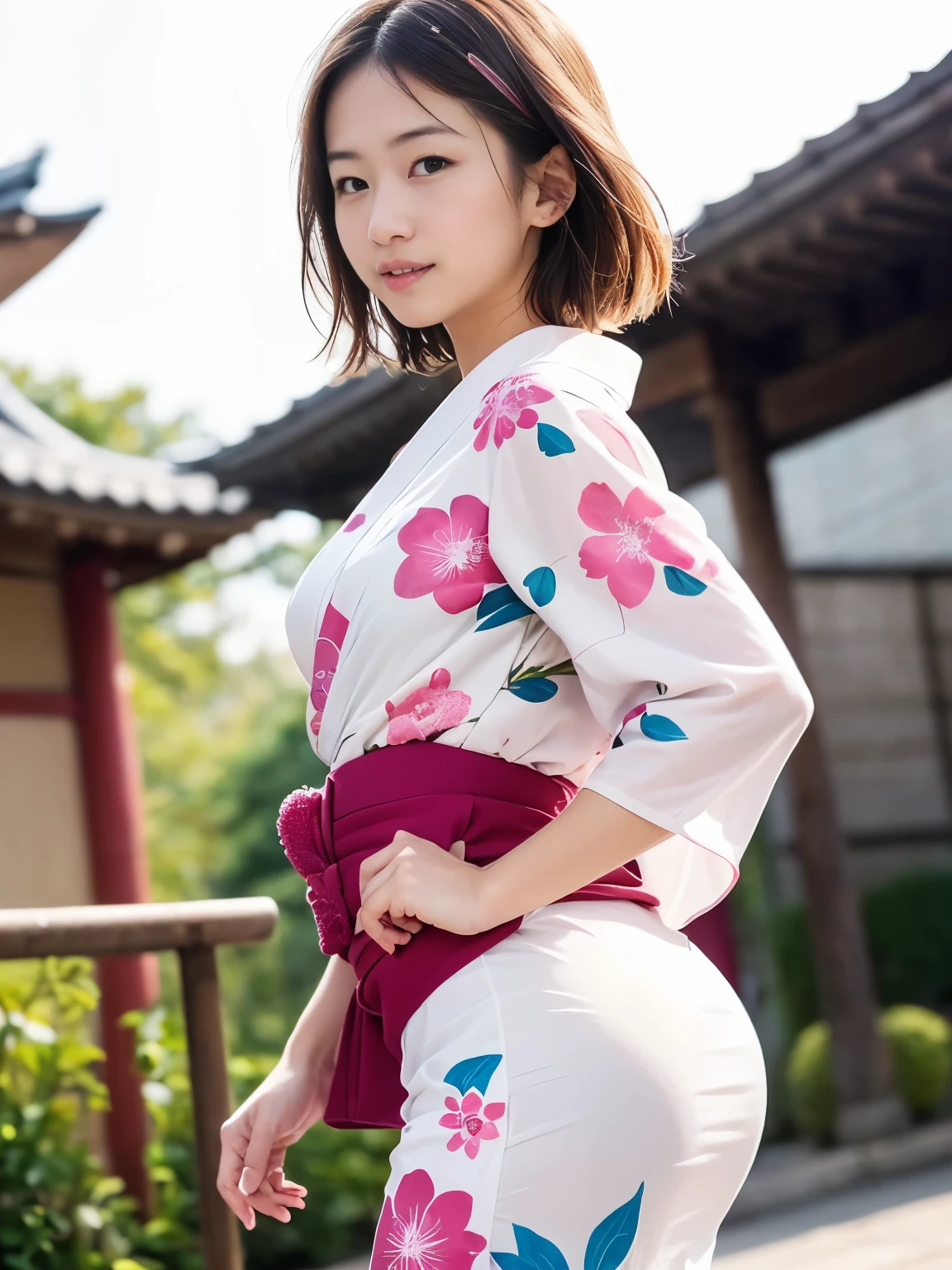 Mulan Chinese pink bottomless smile orange panty long sleeves hair tied