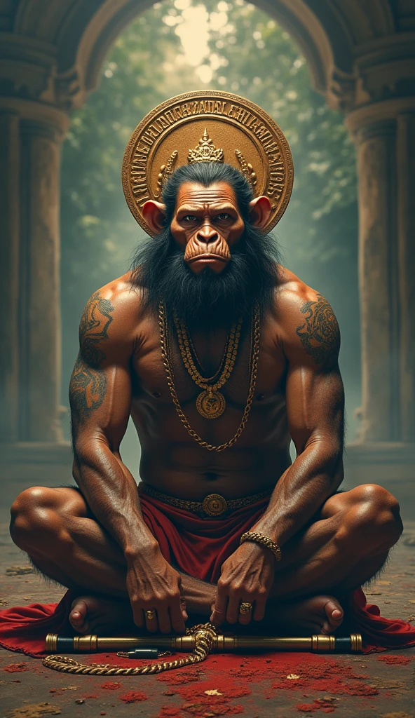 Indian mythology character ramayan period ,Shri Hanuman ji images sitting calm position