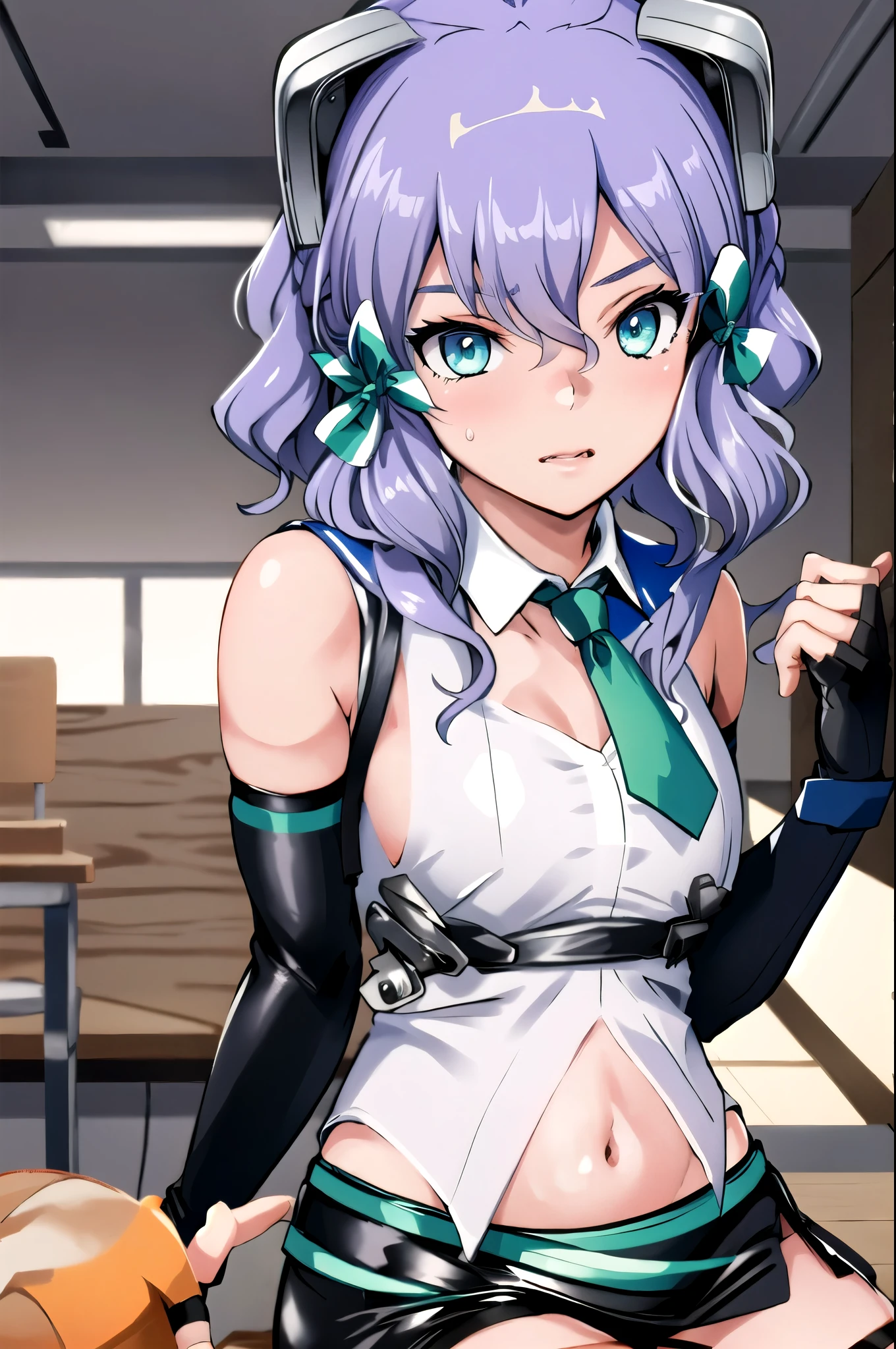 Hoshimachi Suisei,blue eyes,blue hair,choker,hair between eyes,medium hair,side ponytail,Star choker,(small breasts:1.2),
BREAK (cleavage, school swimsuit:1.2),
BREAK ((hands behind back:0.7)), beautiful lighting, defined subject, (18 years old), ((cool looking)), ((glare)),
BREAK (masterpiece:1.2), best quality, high resolution, unity 8k wallpaper, (illustration:0.8), (beautiful detailed eyes:1.6), extremely detailed face, perfect lighting, extremely detailed CG, (perfect hands, perfect anatomy),