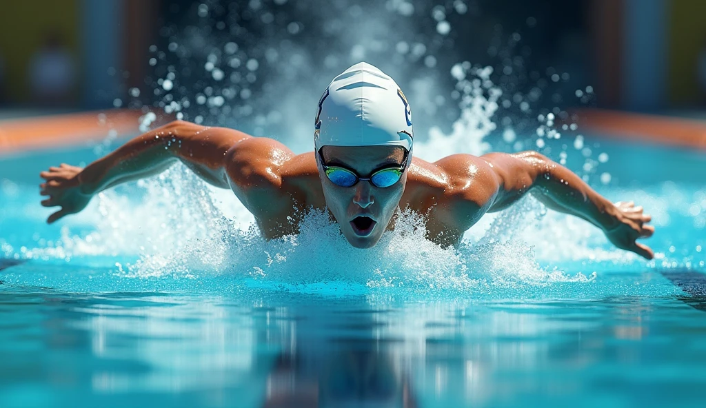 Cristiano Ronaldo in  Olympics swimming 