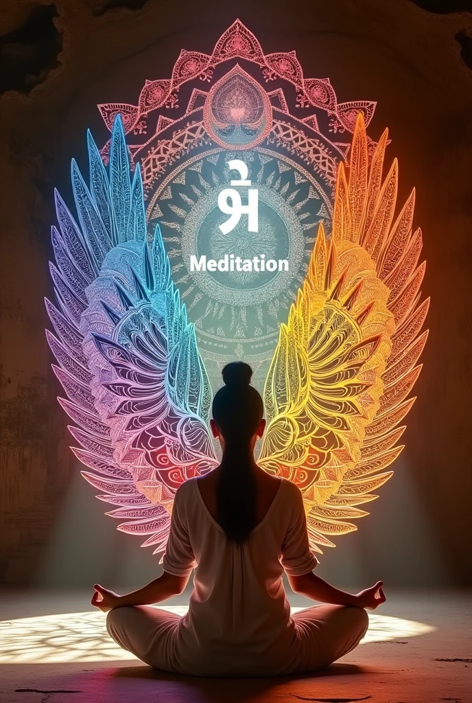 A serene, mystical landscape showing the powerful figure of Lord Shiva. Lord Shiva is depicted in a meditative posture with closed eyes, seated on a mountain peak surrounded by clouds. The atmosphere is tranquil with a blend of soft blue and golden hues. A faint aura of divine light radiates around him, symbolizing purity and wisdom. The text is gracefully positioned in a stylish Hindi font, reading: 'अगर देख लो एक नज़र मेरी ओर महादेव, मेरी ज़िंदगी संवर जाएगी तुम्हारा क्या ही जाएँगा इसमें'. The font has an elegant, spiritual feel, subtly glowing in a warm color that complements the peaceful background. The overall mood should be one of devotion, reverence, and spiritual upliftment.