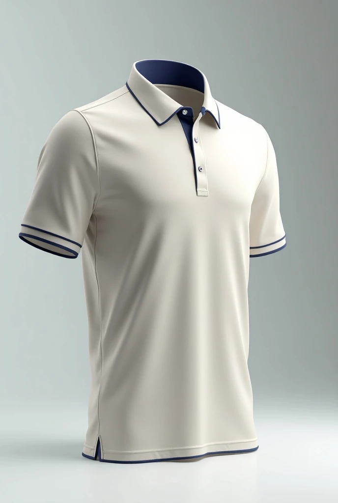 Polo tshirt mockup grey with navy collar