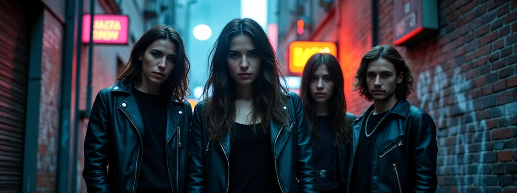 Three powerful teenagers. 
 - a boy who can turn into a bear.
-a long-haired woman who has an ice punch,
 -a short-haired woman who has the power of lightning,
