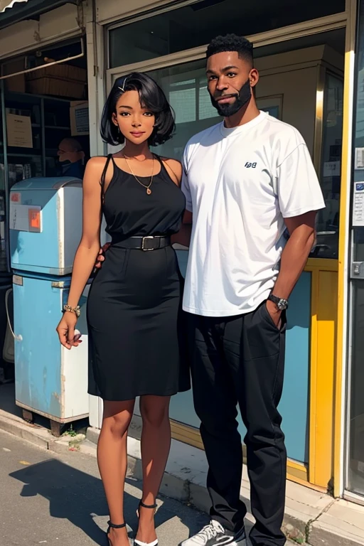 Black woman and black man on exchange in New York