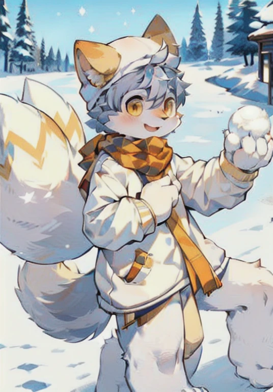 kemoshota, naked harness, full body harness, snow, dynamic angle