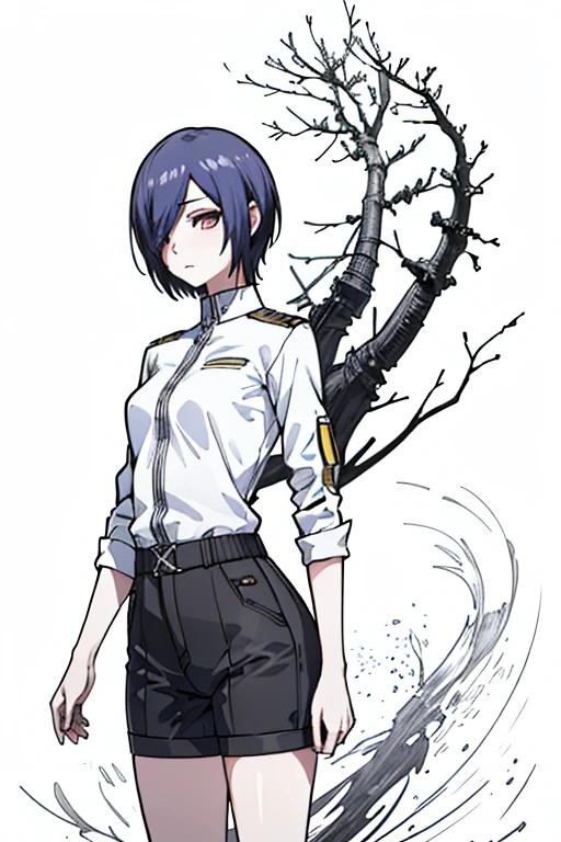 (kirishima touka), (((perfect anatomy,realistic:1.4,RAW Photography:1.4,masterpiece、highest quality、Ultra - High resolution、High resolution、Highly detailed CG、8K))),1 female,solo,18 year old beauty,Japanese,((beautiful detailed face and eyes:1.3,big gorgeous eyes:1.3,)),(medium breasts,slender body,small head:1.3,skinny),(gleaming skin,shiny skin,))